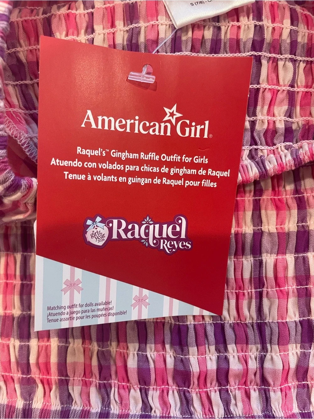 Girls Pink & Purple Plaid Two-Piece Set